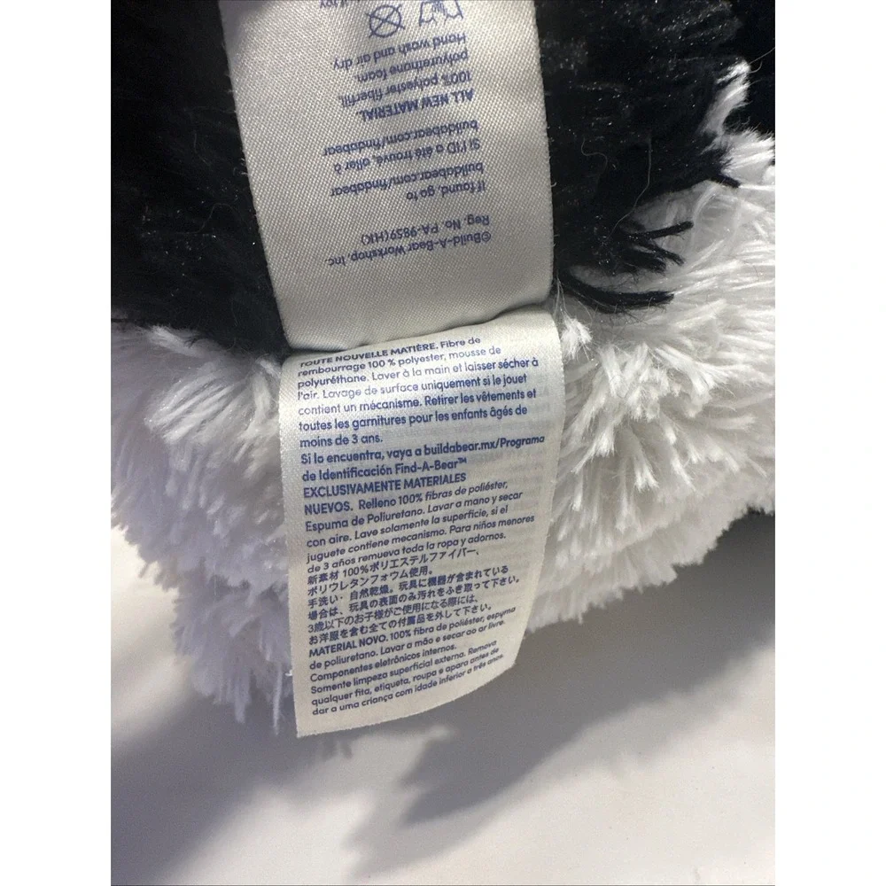 Build a Bear Black and White Panda Bear Brown‎ Paws Plush 13